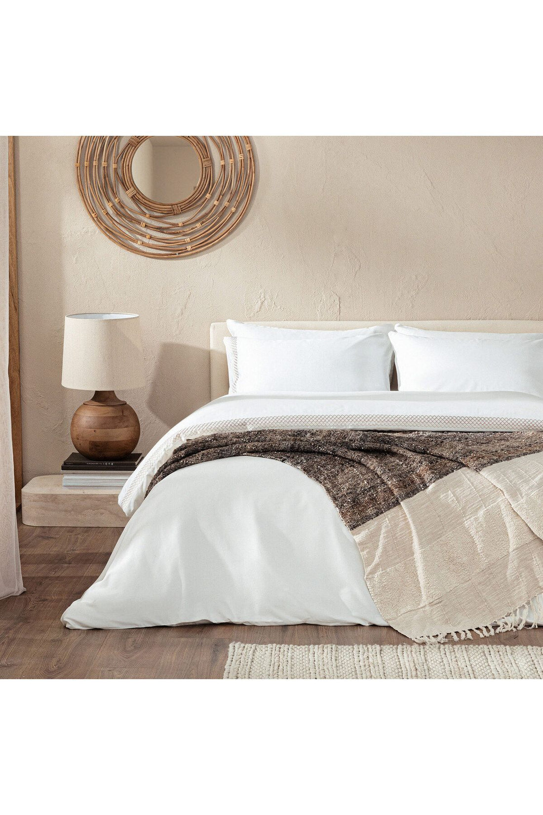 Mardılle Duvet Cover Set 200x220 Cm Ecru