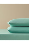 Plain Single Size Elastic Bed Sheet Set Green