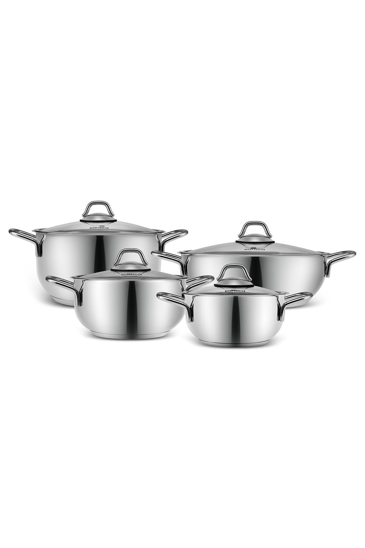 Fulya 8 Piece Steel Cookware Set