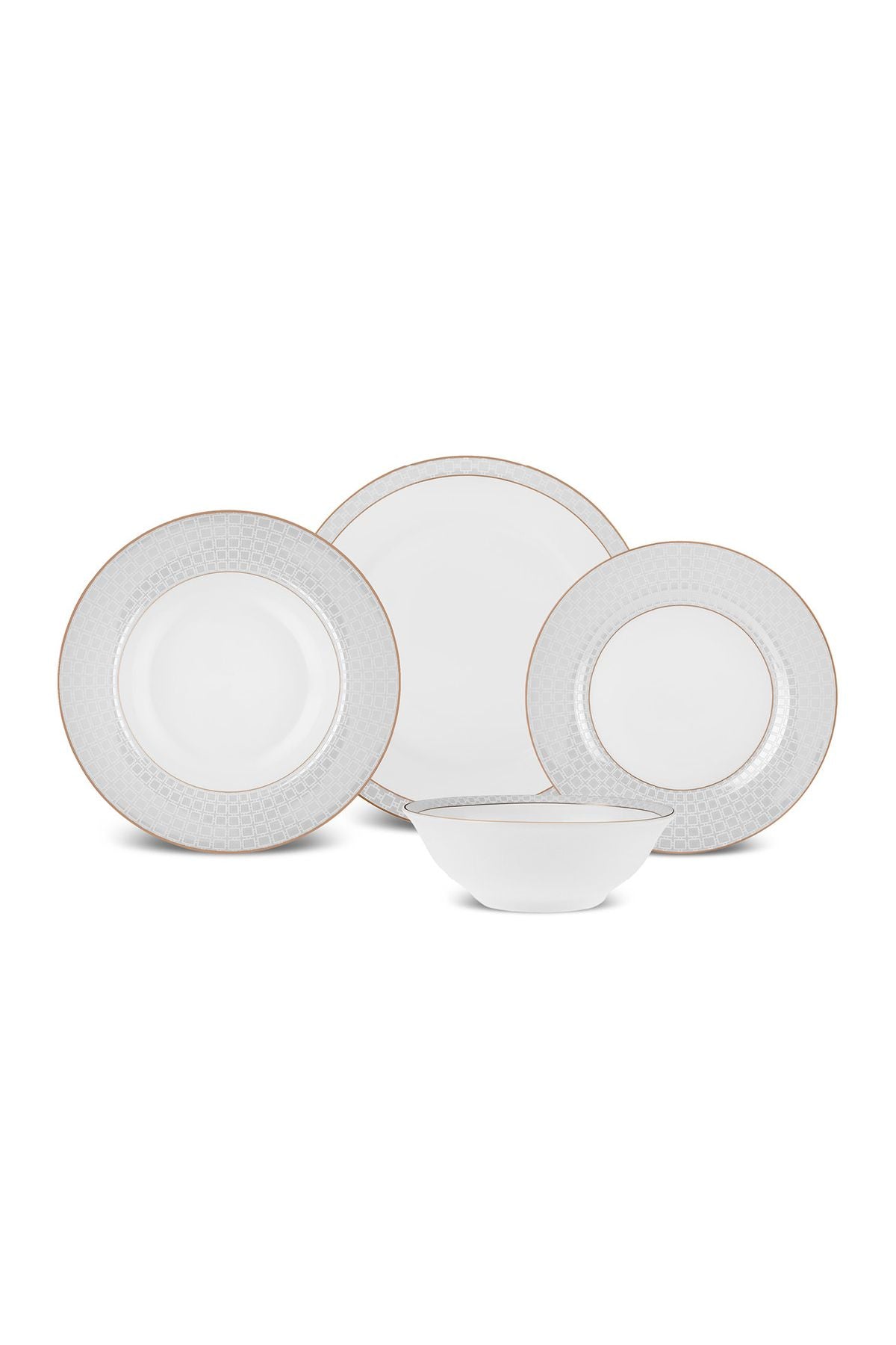 Elos 24 Piece 6 Seater New Bone Dinnerware Set