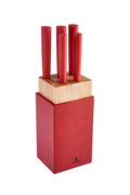 Viego 6 Piece Stand Knife Set Red