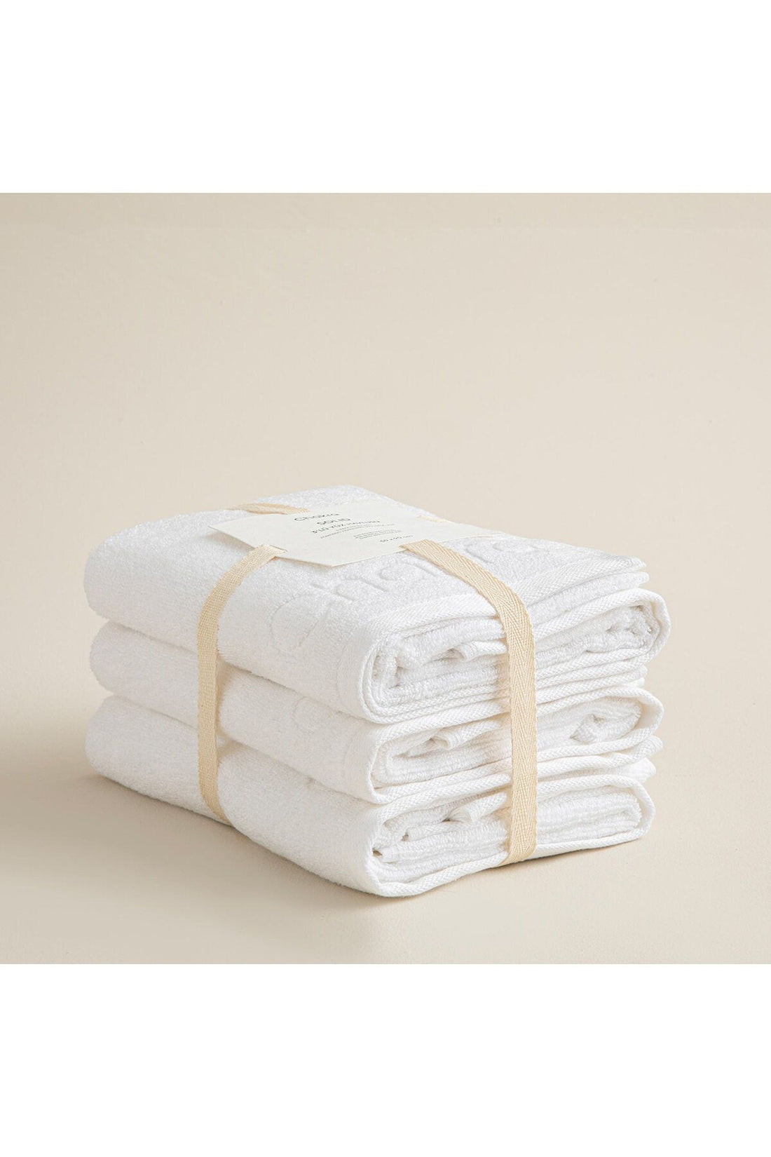 Solid Towel Set of 3 50x90 Cm White