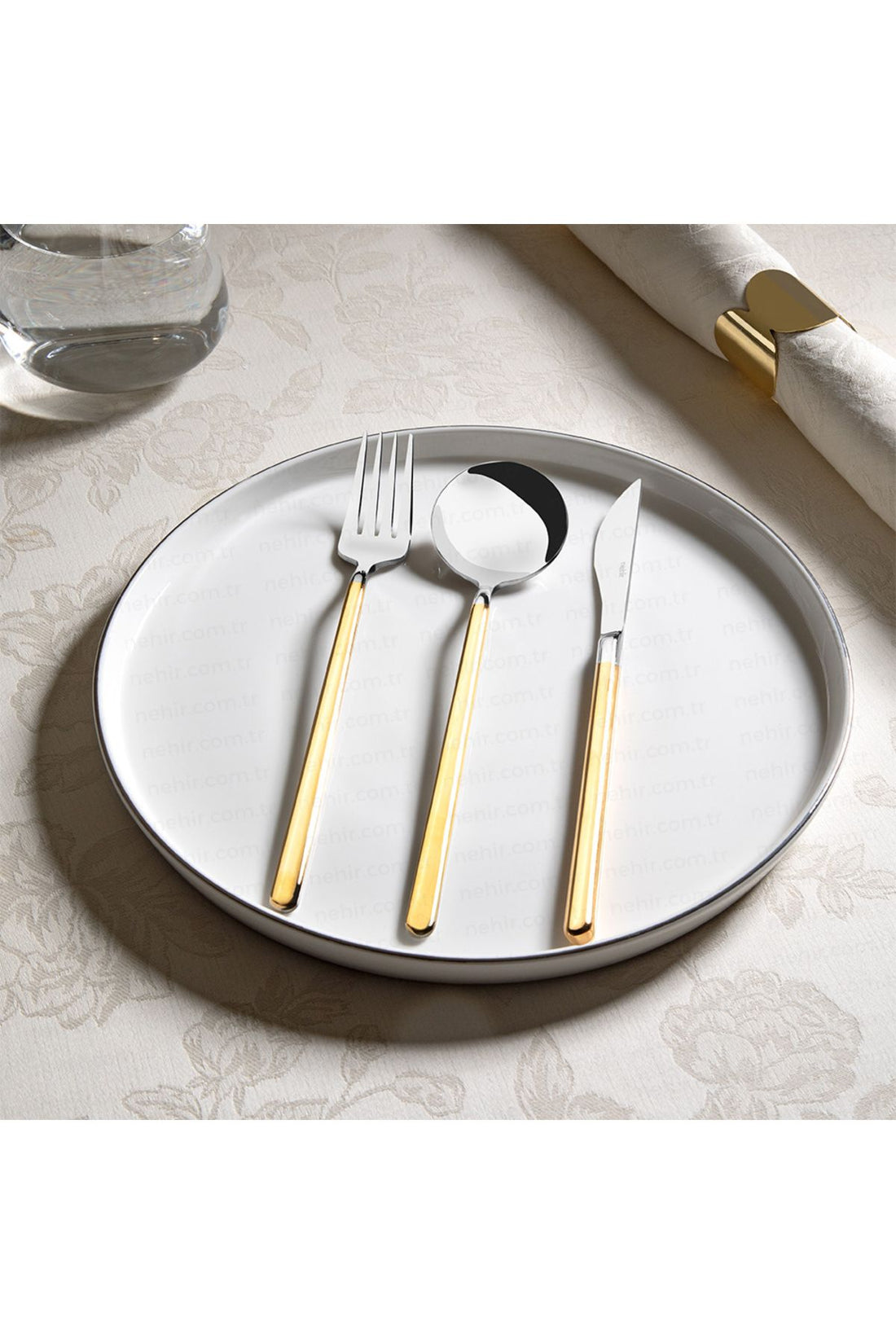 Sofia Gold Simple 12 Seater 89 Piece Cutlery Set