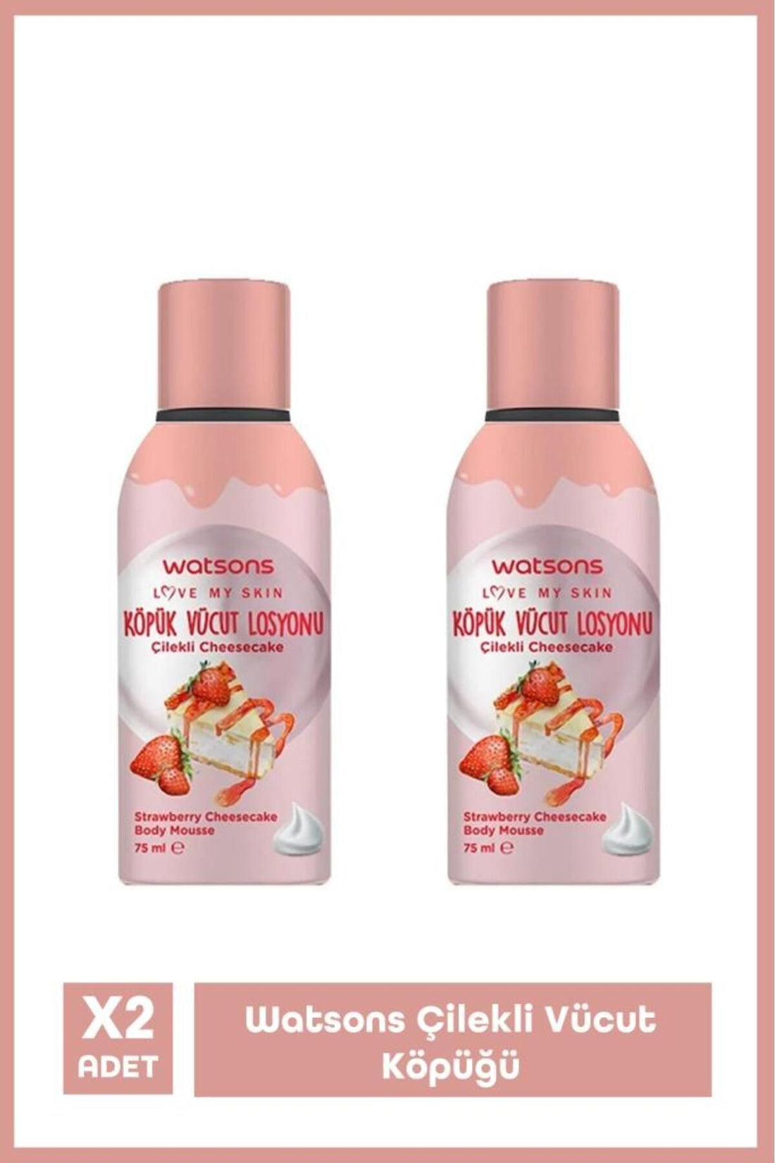 Strawberry Body Foam X2 Pcs