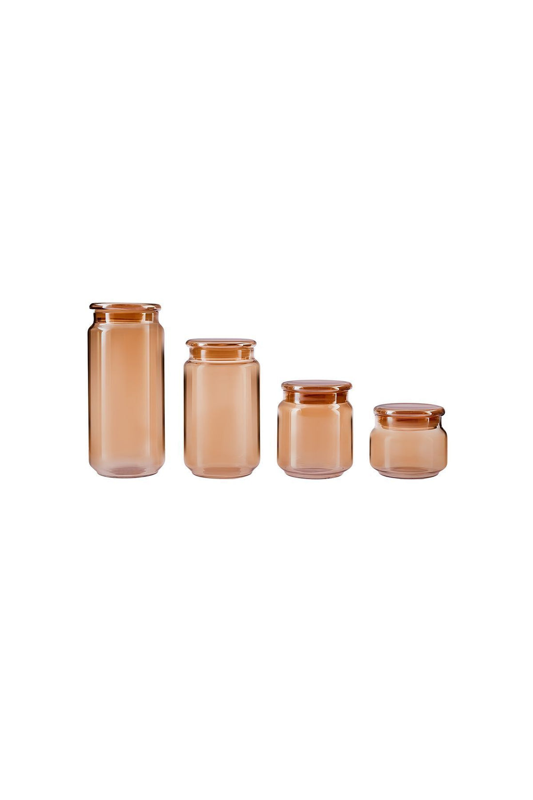 Navas 4-Piece Silicone Lid Jar/Storage Container Amber