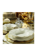 Milena 24 Piece Cream Gilded Dinner Set