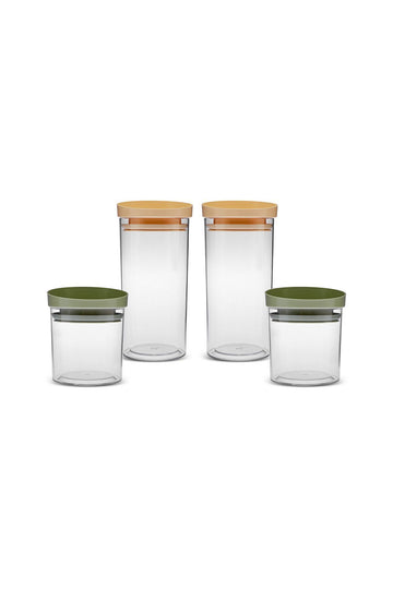 Ivory 4-Piece Silicone Lid Jar/Storage Container