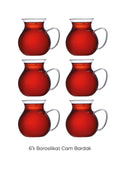 Keyfi Ala Borosilikat Set of 6 Tea Cups