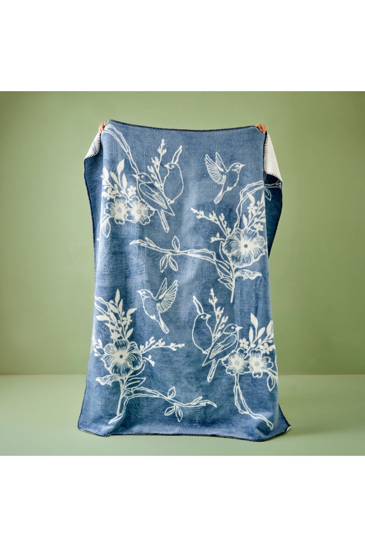 Bleu Blanc Cotton Tv Blanket Blue (130x170 cm)