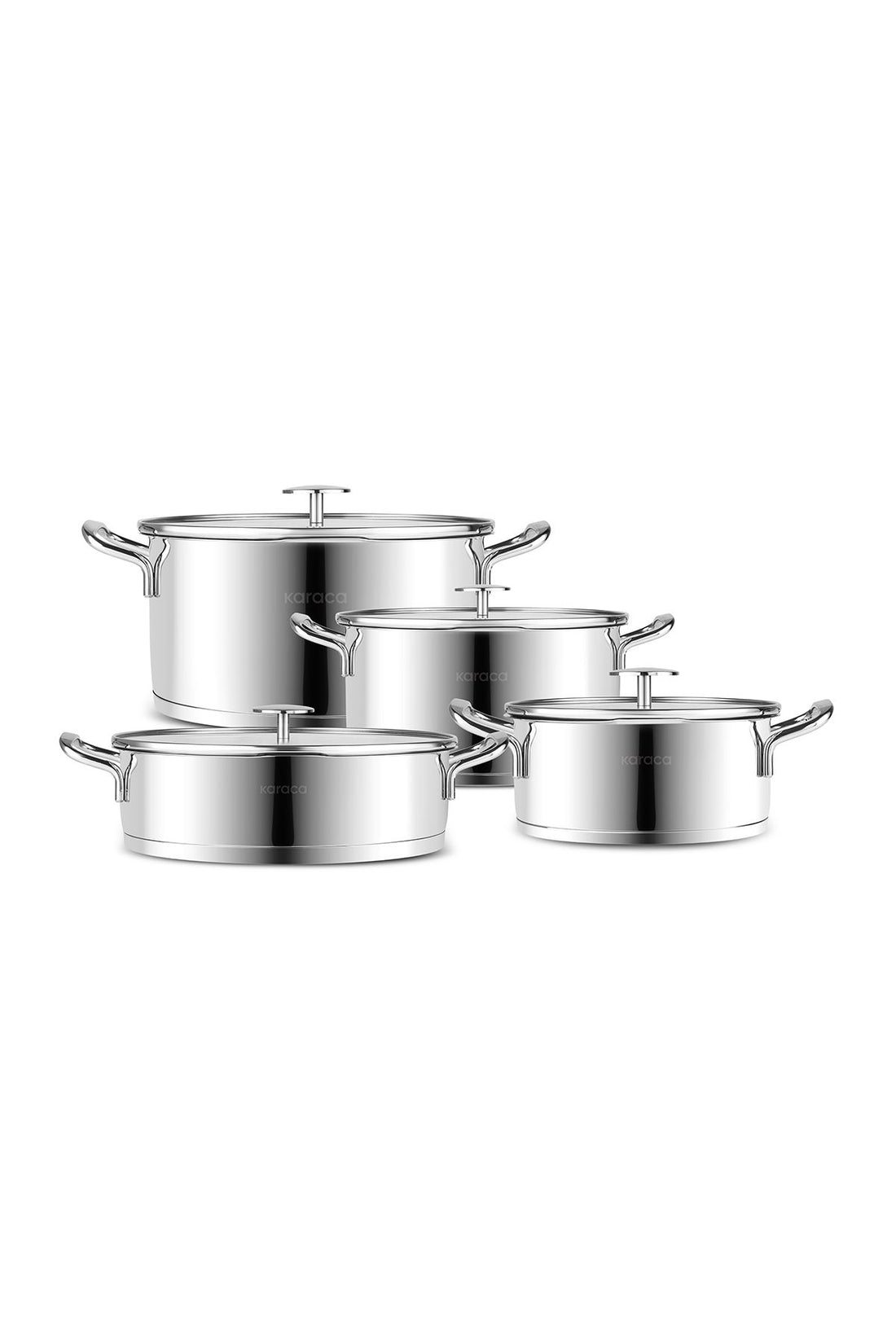 Vapor New 8 Piece Strainer Steel Cookware Set with Induction Ceiling