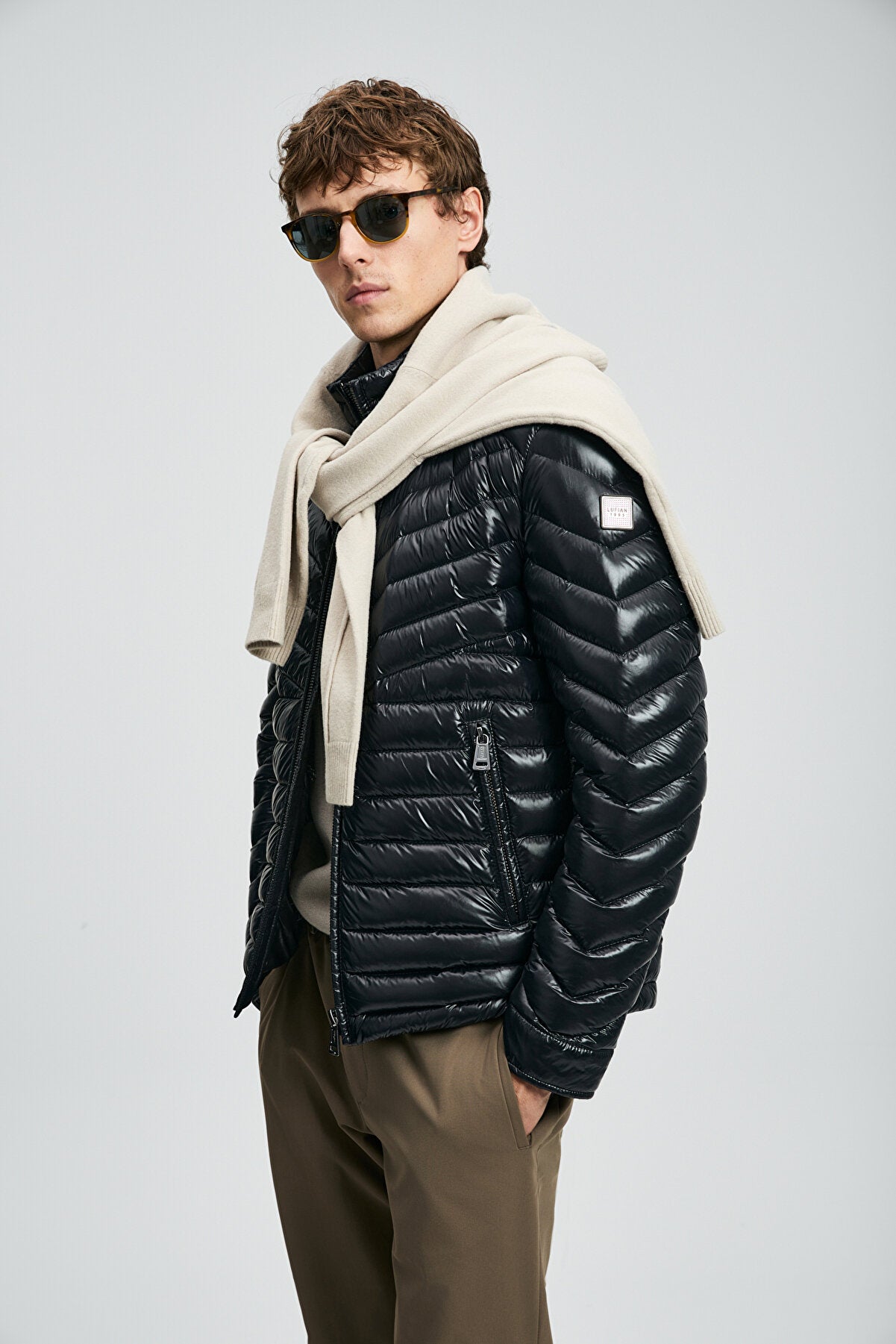 Luc Goose Down Coat Men Black