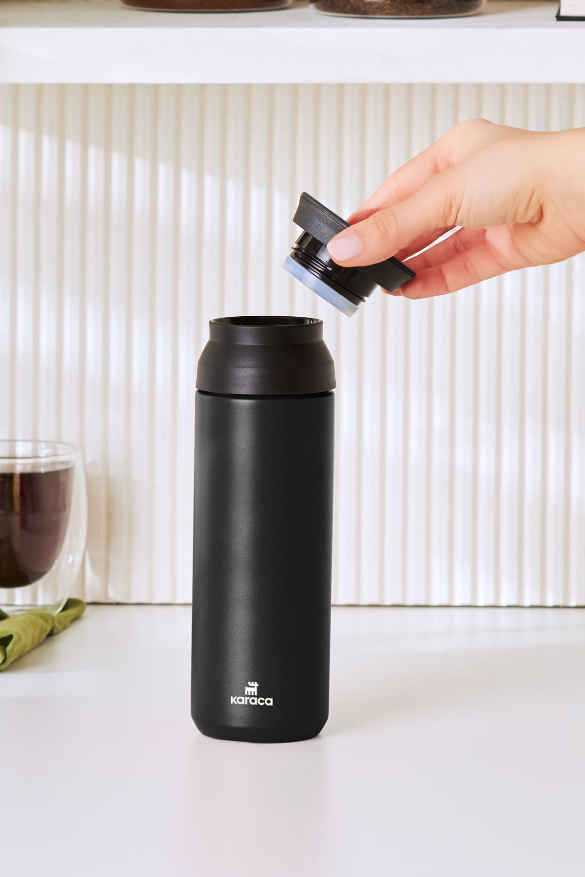 Rainbow Black Stainless Steel Thermos 500ml (KEEP HOT/COLD FOR UP TO 8 HOURS)