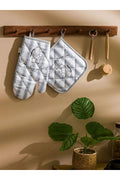 LCW HOME Black Printed Oven Glove and Handle LCWK STORE