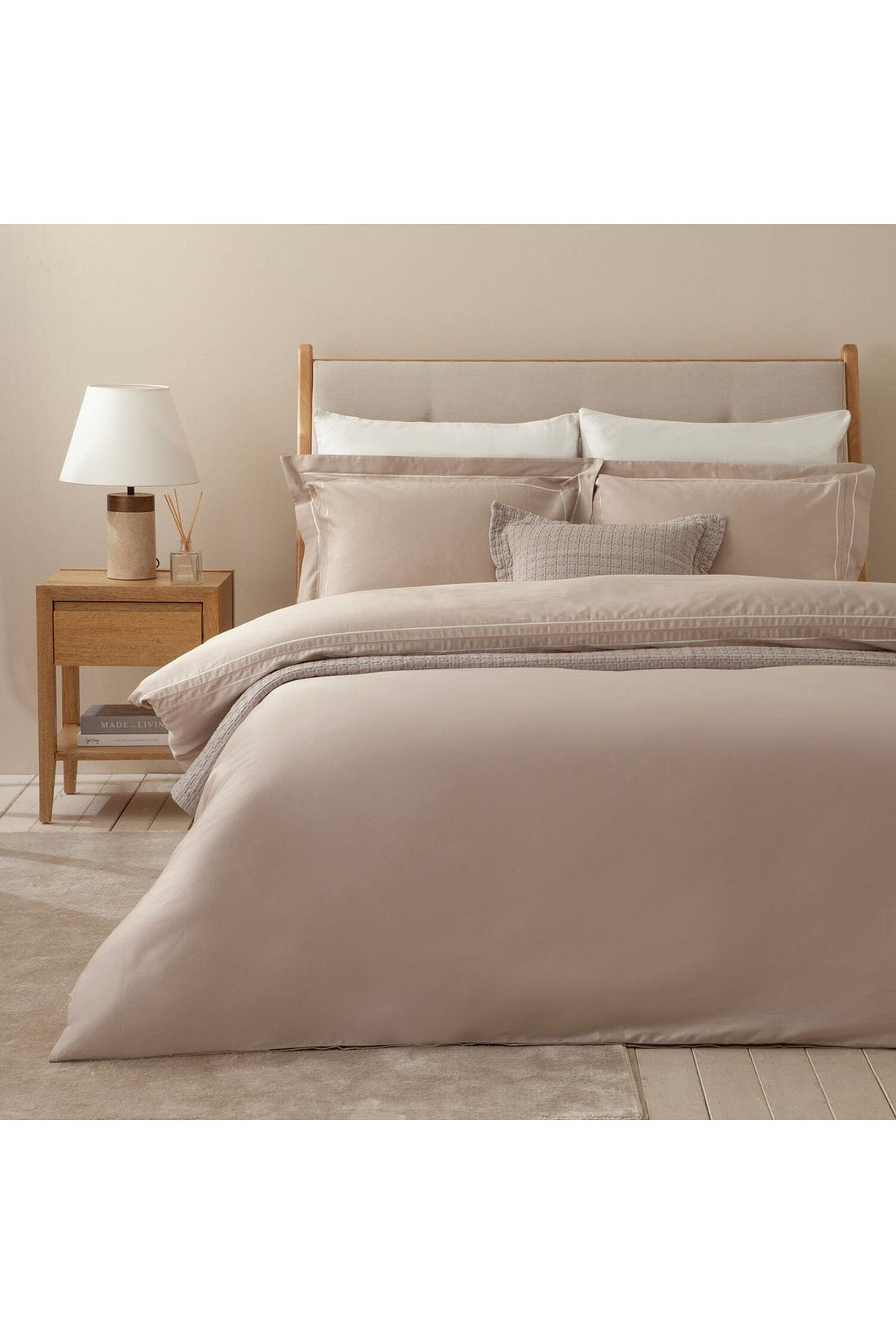 Earna Duvet Cover Set 200x220 Cm Stone