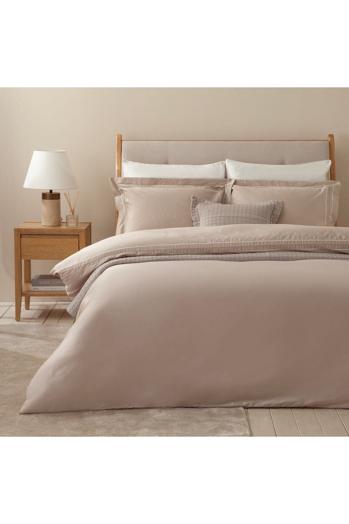 Earna Duvet Cover Set 200x220 Cm Stone