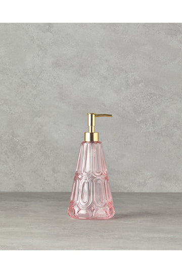 Diana Glass Bathroom Liquid Soap Dispenser Light Pink