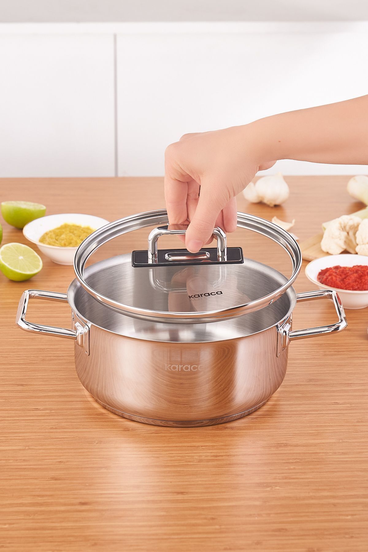 Grace Induction Base Steel Cookware 20 Cm 2.9 Liter