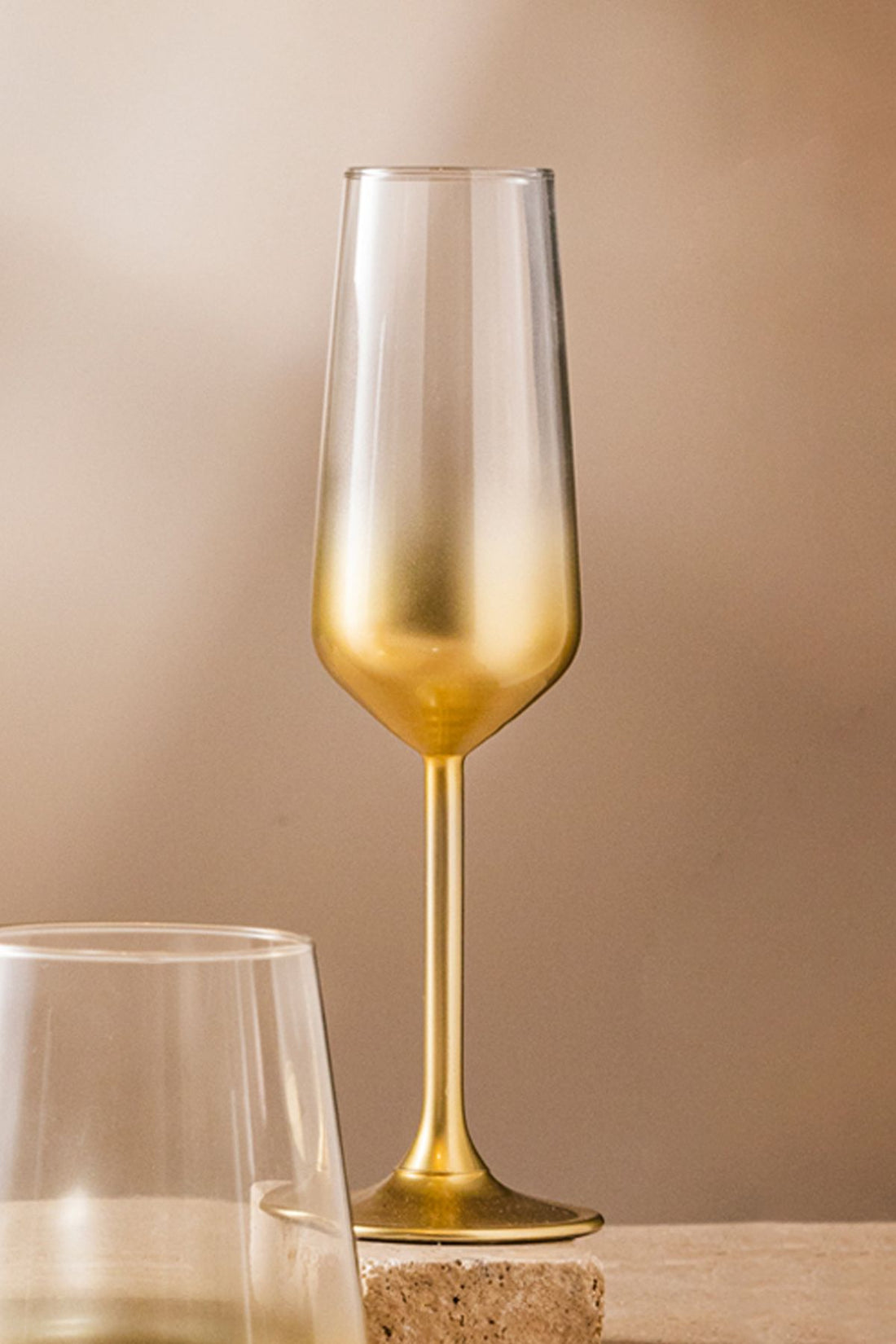 Glow Set of 2 Champagne Glasses Gold 195 Cc