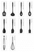 Salvatore 10 Piece Spatula Set Black