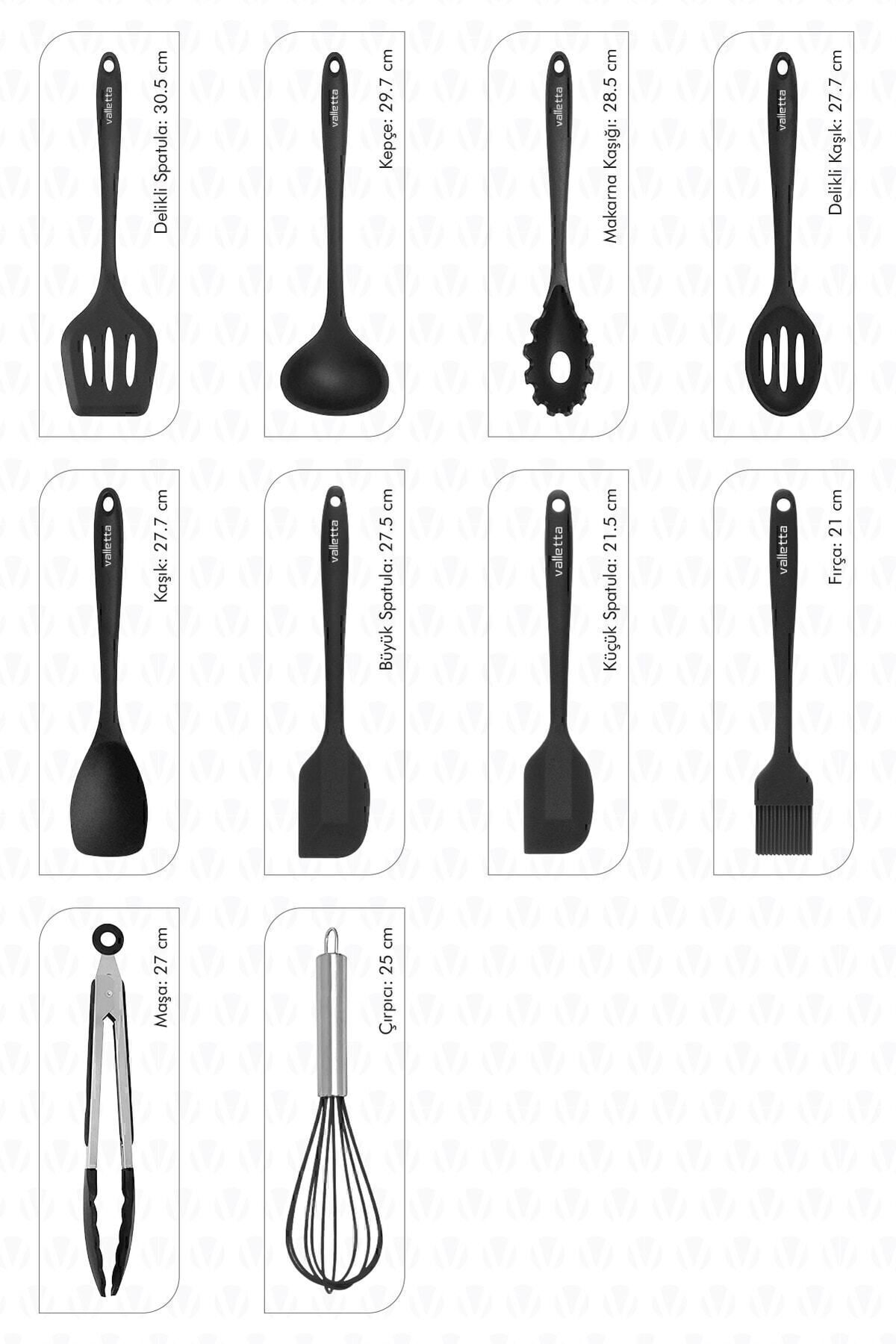 Salvatore 10 Piece Spatula Set Black