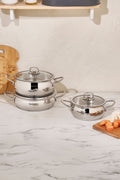 Nisa Steel Cookware Set 8 Pieces