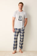 Coffee Multicolor Pants Pajama Set