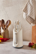 Right Knife Soft Touch 6 Piece Knife Set Cream