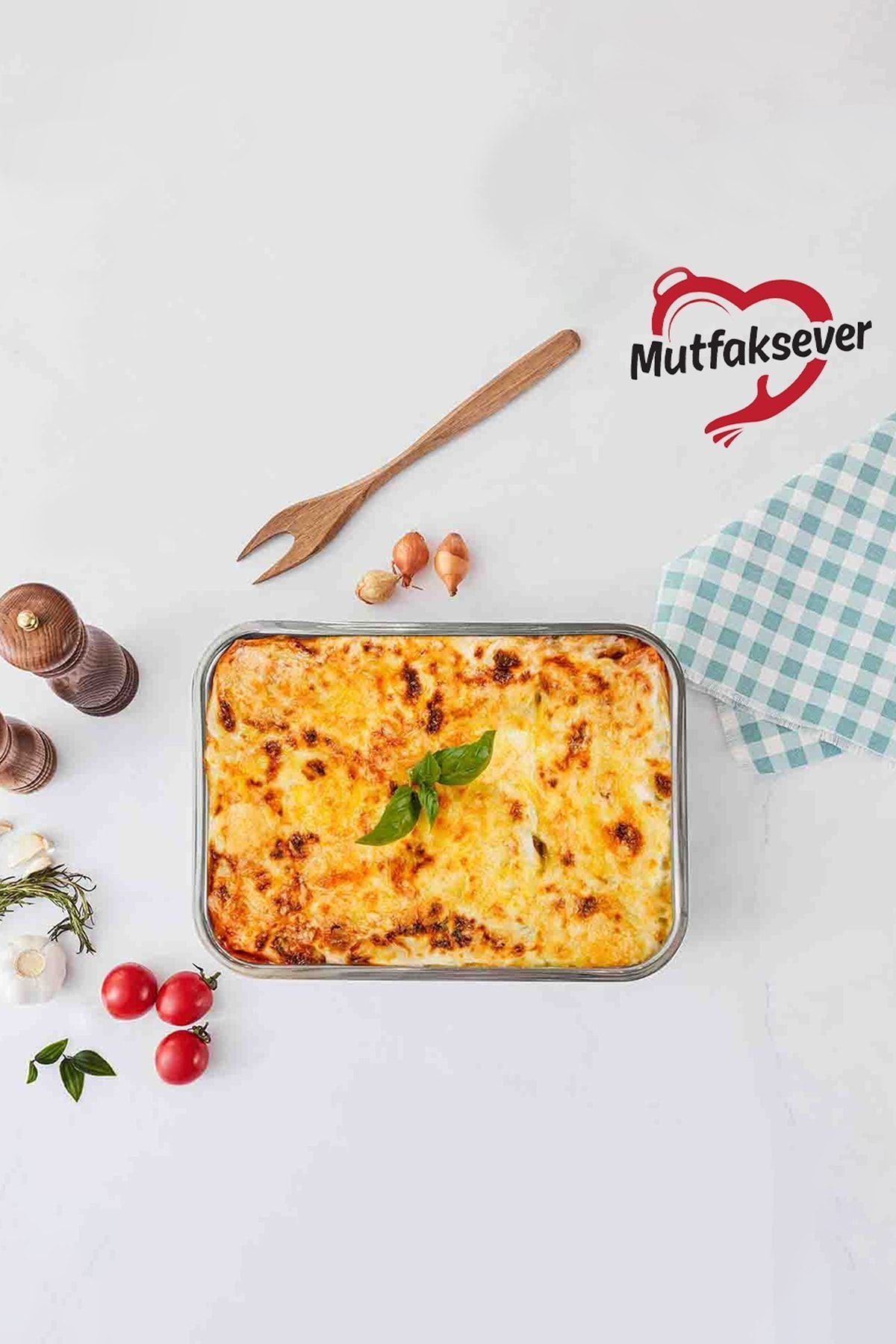 Kitchenware Steel Lasagna Cooker/Baking Tray 30x21 Cm