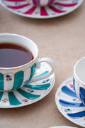 Marlowe Colored Tea Cup Set for 6 Persons - 220 ml