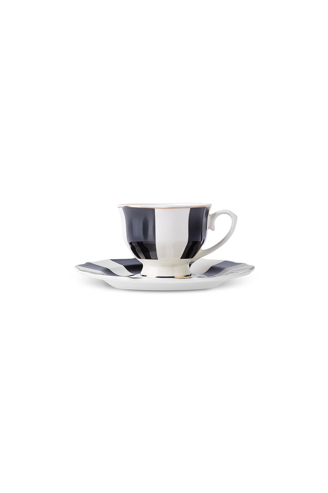 New Romantic Thick Stripe Coffee Cup 90 ml Black