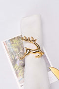 Deer Gold 2-Piece Napkin Ring