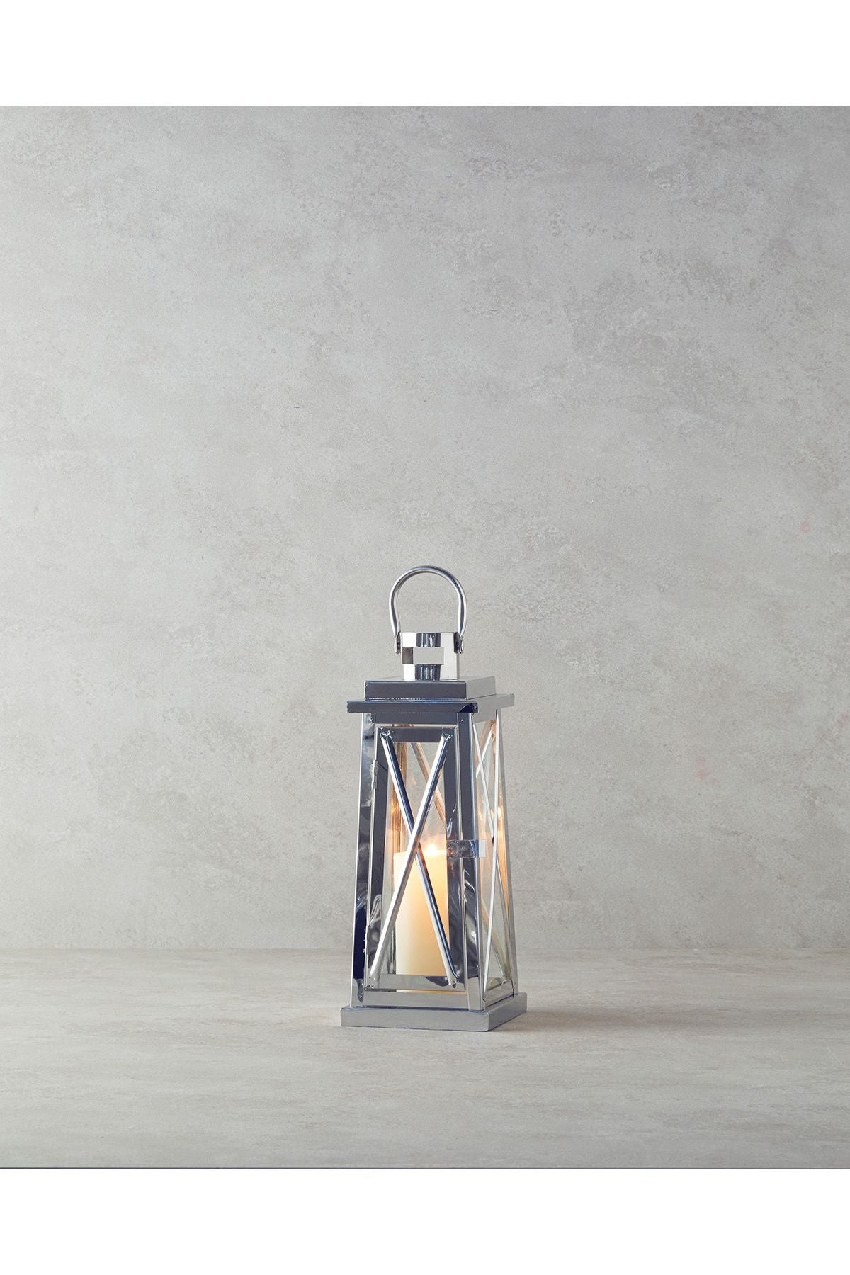 Carly Metal Lantern Silver