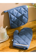 LCW Blue Letter Embroidered Oven Glove and Handle