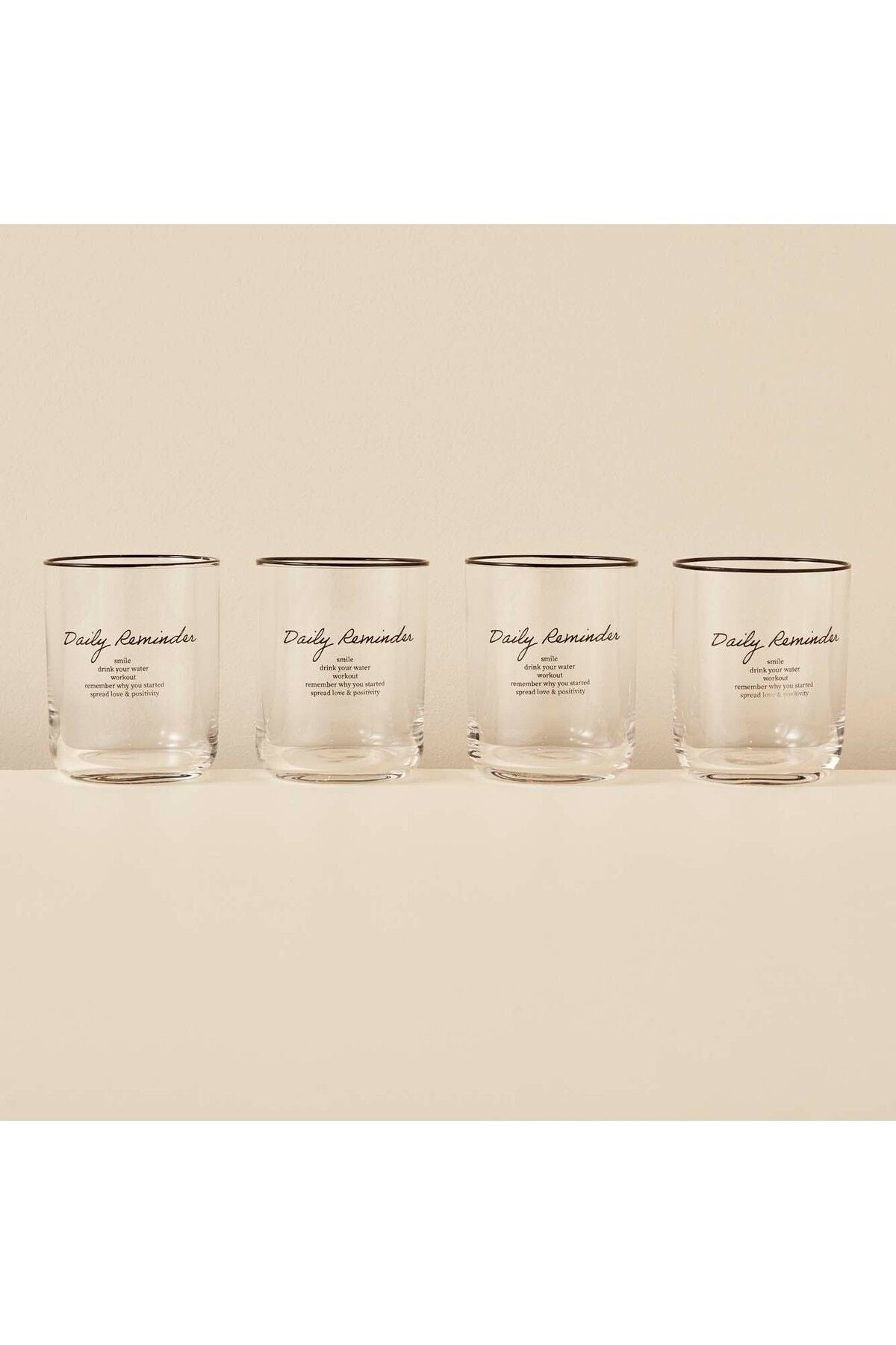 Daily Reminder Set of 4 Cups (350 Cc)