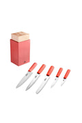 Viego 6 Piece Stand Knife Set Red