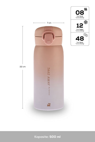 Skyfall Steel Sealed Thermos 500 Ml Pink