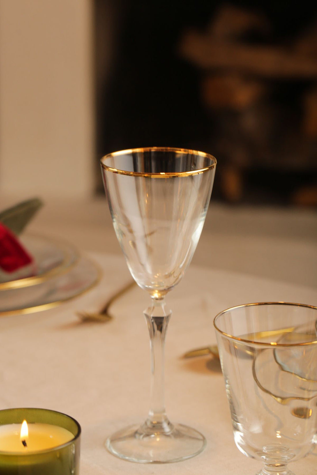 Pure Gold Gilt Set of 4 Water Glasses 255 Cc