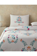 Folk Bouquet Double Size Duvet Cover Set Green