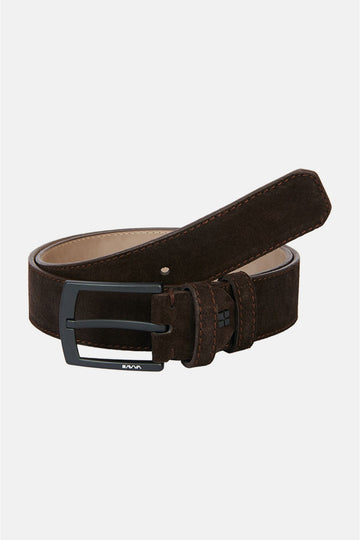 Men's Brown Stitched 100% Leather Belt A32y9315