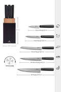 Viego 6 Piece Knife Set Black