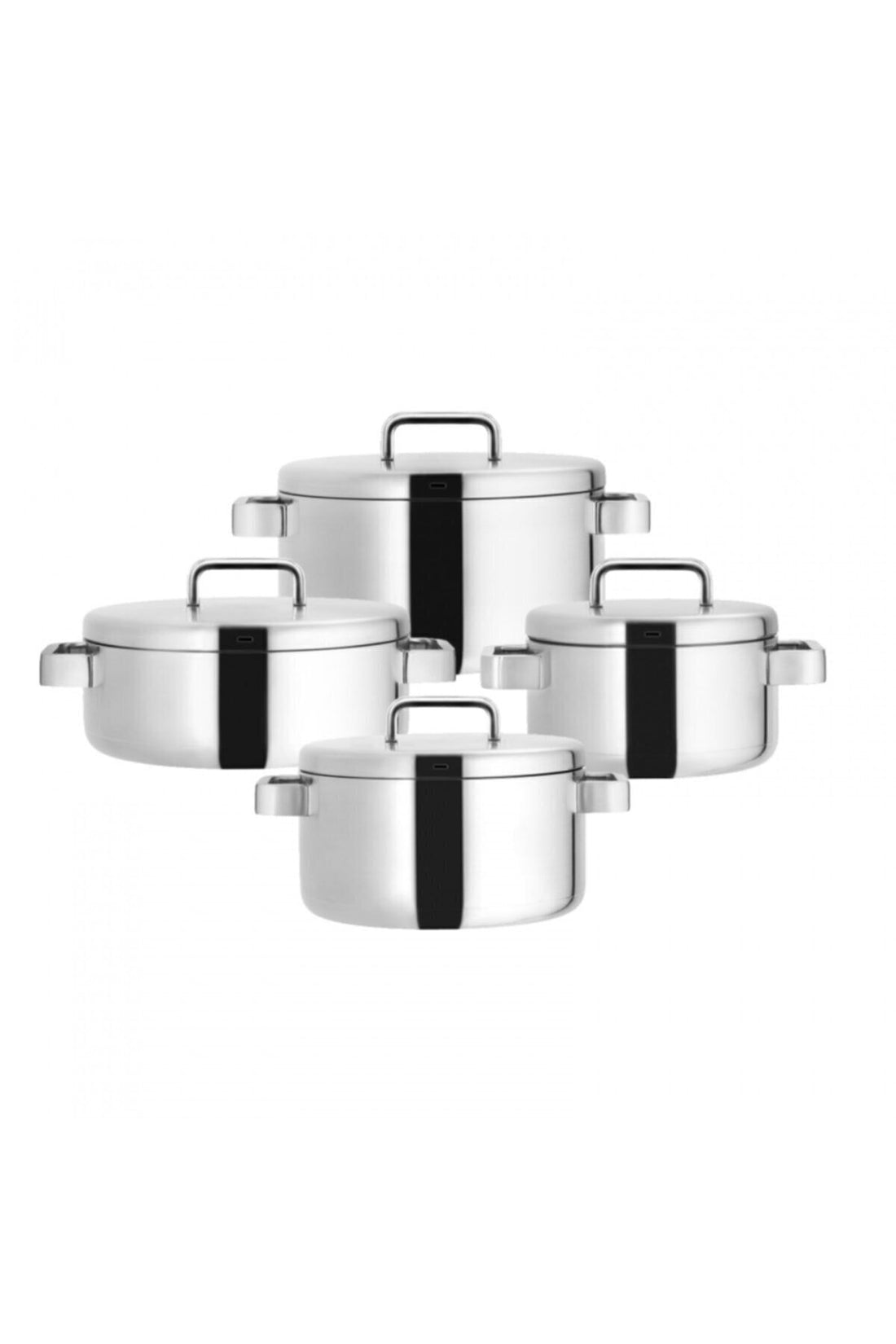 Monaco 8 Piece Steel Cookware Set