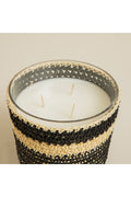 Boho Black&White Crochet Scented Candle 12x13 cm Black