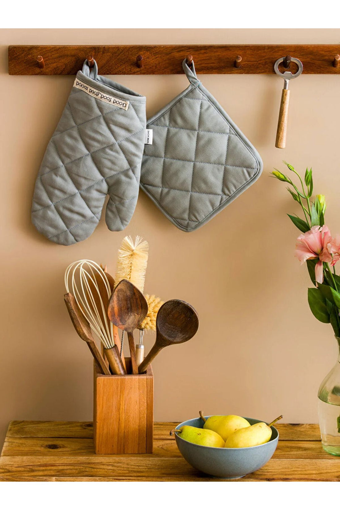 Patterned Oven Gloves Set of 2