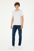 Men's Regular Fit Crew Neck White T-Shirt