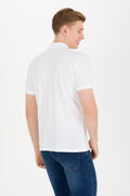 Men's White Basic Polo Neck T-Shirt