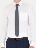 White Regular Fit Long Sleeve Basic Shirt