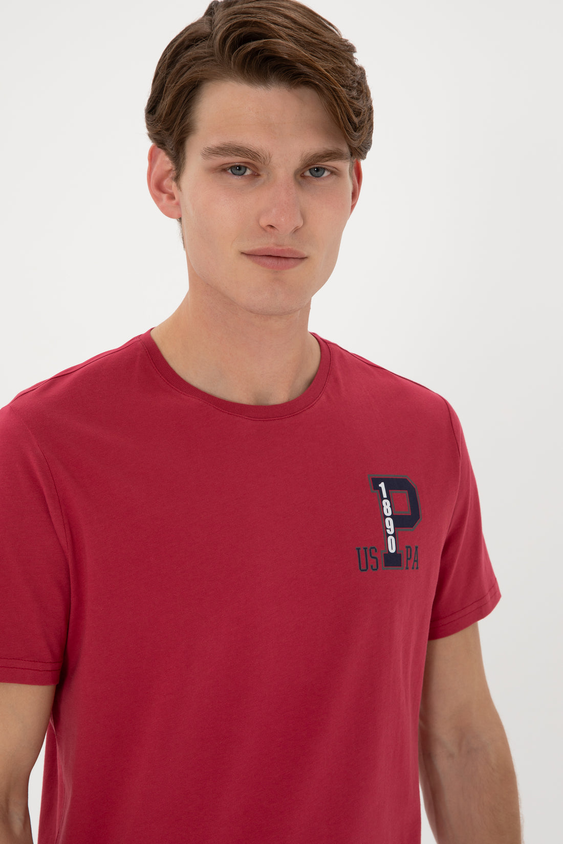 Men's Regular Fit Crew Neck Cherry T-Shirt