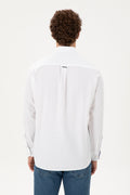 Men's White Long Sleeve Shirt