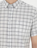 Grey Regular Fit Short Sleeve Shirt