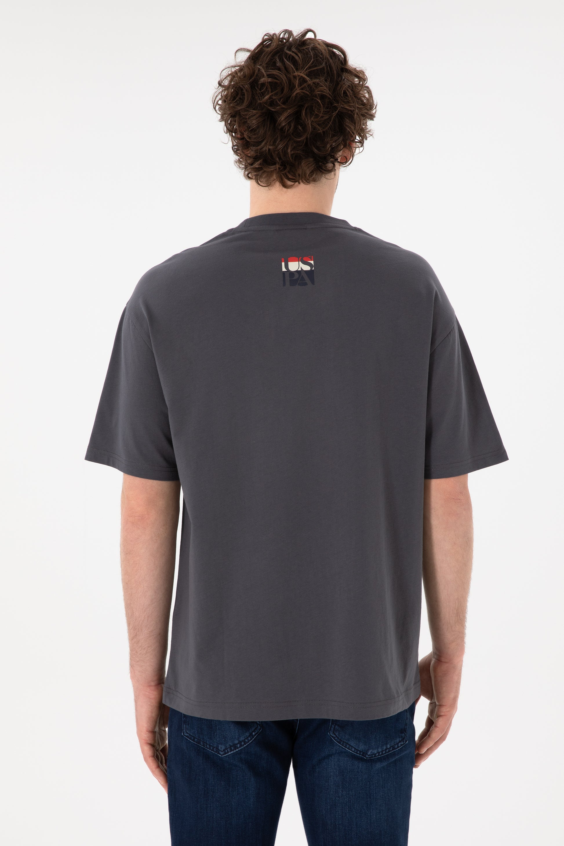 Men's Comfort Fit Crew Neck Anthracite T-Shirt